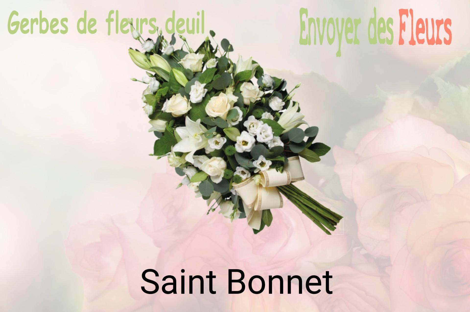 Gerbe de fleurs de deuil livrée à Saint-Bonnet